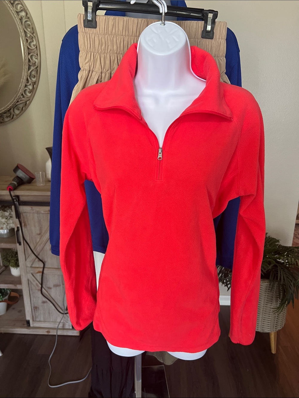 Columbia Women's Bright Coral Half-Zip Fleece Pullover